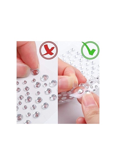 Yapışkanlı Taş Sticker, Işıltılı Mor Kalp Deseni, Makyaj Ve Süsleme İçin Abanoz