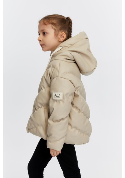 Kız Çocuk Şişme Mont 51320 Bej