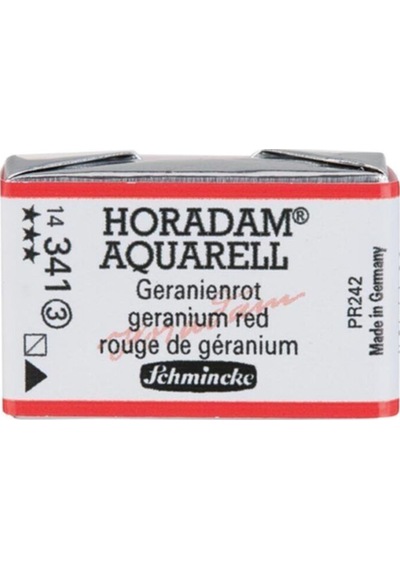 Schmincke : Horadam Aquarell Artist Sulu Boya : Tam Tablet : Seri 3 341 Granium Red