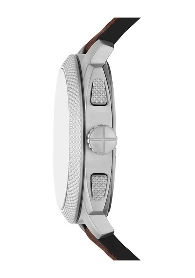 Fossil Ffs6100 Quartz Deri Kahverengi Yeşil Kadran 44 Mm Erkek Kol Saati Gri