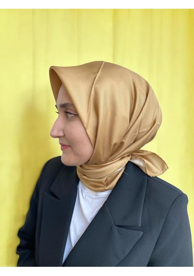 Armine Hardal Sarı Düz Renk Sura İpek Eşarp 10d02-35 Çok Renkli