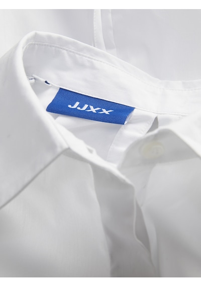 Jack & Jones Kadın Sırt Dekolteli Çizgili Gömlek - Magna Bright White Çok Renkli