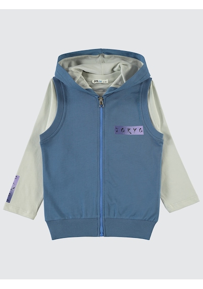 Civil Boys Erkek Çocuk Yelekli Sweatshirt 2-5 Yaş İndigo