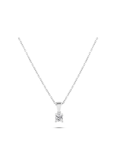 0.25 Karat Tektaş Pırlanta Kolye - Hrd Sertifikalı