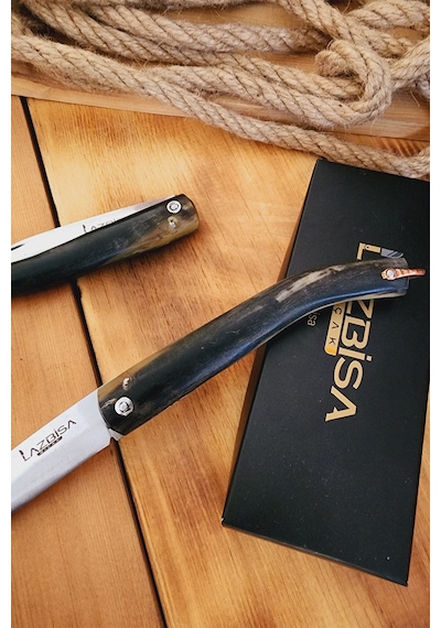 Kemik Sap Çakı Kamp Çakısı Outdoor Piknik Çakısı Vlz-b03 Siyah