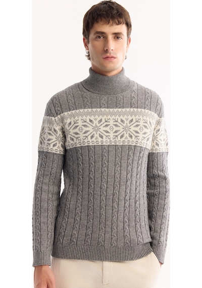 Avva Erkek Gri Balıkçı Yaka Soft Touch Desenli Triko Regular Fit Kazak A52y5072 Avva Erkek Gri Balıkçı Yaka Soft Touch Desenli Triko Regular Fit Kazak A52y5072