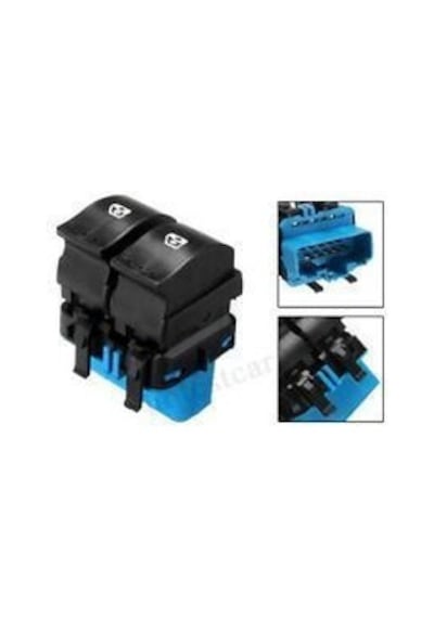 Aempart Cam Anahtarı Renault Kangoo Master Iıı Siyah Mavi 03-19 Aem30 0714b