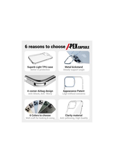 Apple Uyumlu iPhone 13 Pro Kilif Renkli Kamera Lens Stand Olan Lüx Seffaf Kapa 546960481
