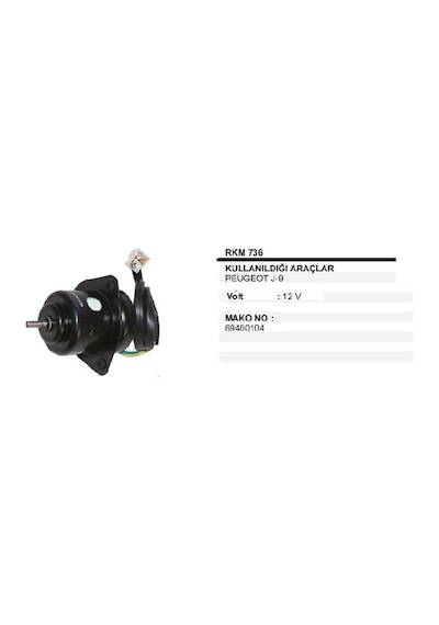 Kalorifer Motoru 12v Peugeot J9 69400104 Remark Rkm736