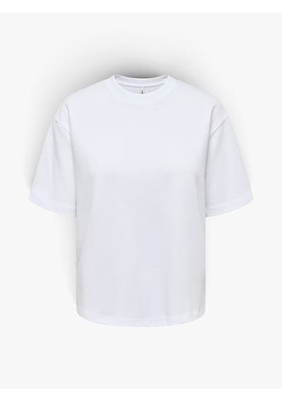 Only Onlsuperıor Ss Oneck Loosetop Jrs Noos Kadın Beyaz T-shirt - 15377604