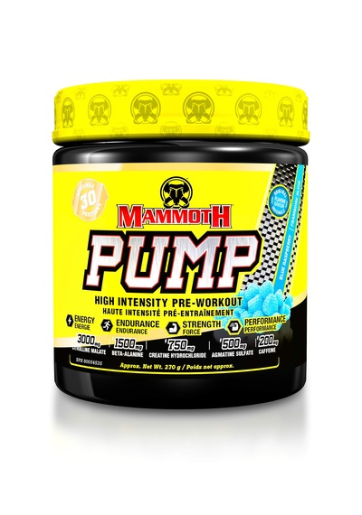 Mammoth Pump Preworkout Heightened Focus, Quick Recovery Karışık