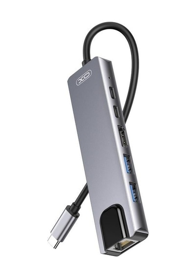 Hub013 6-in-1 Type-c Hub - 4k Hdmı, 100w Pd Şarj, Rj45 Ethernet Ve Dual Usb 3.0 Dönüştürücü