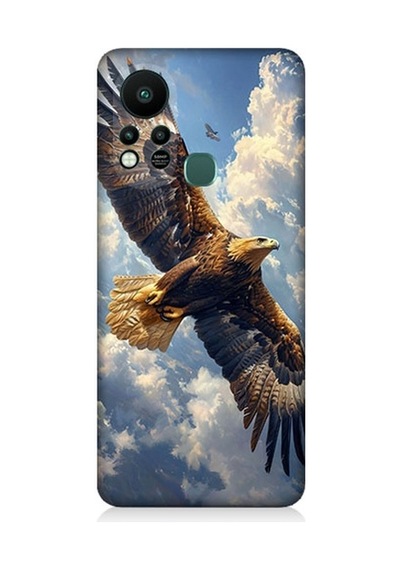 İnfinix Hot 11s Uyumlu Gökyüzünde Uçan Kartal Desenli Silikon Kılıf