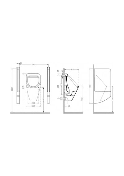 Dura Bagno Mia Pisuar, Beyaz 5950