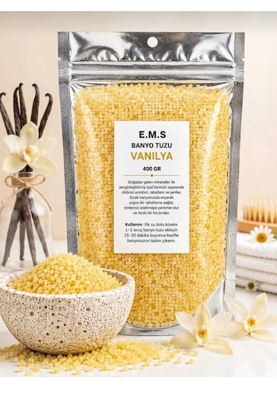 400 Gr Vanilya Kokulu Banyo Tuzu Küvet & Jakuzi Tuzu Manikür & Pedikür Tuzu Ayak Bakım Tuzu
