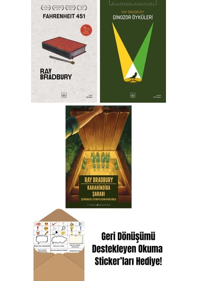 Fahrenheit 451 70. Yıl Özel Baskısı + Dinozor Öyküleri + Karahindiba Şarabı