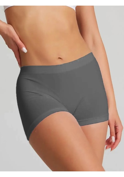 Mistirik Moncorno Model Iz Yapmayan Sıkılaştırıcı Comfort Seamless Spor Boxer Koyu Gri Renk Koyu Gri