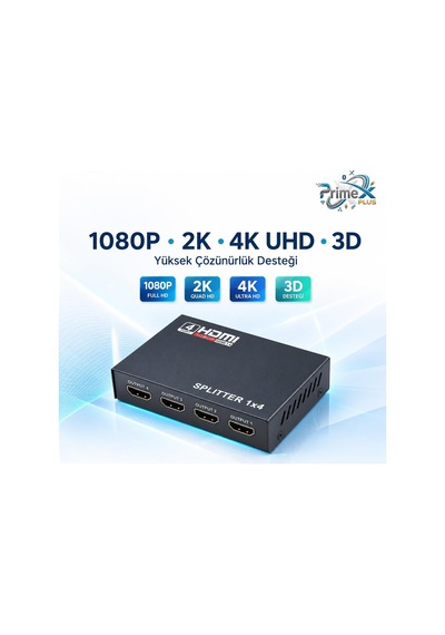 Primex Px-5004 4 Port Hdmı Splitter, 1 Giriş 4 Çıkış Adaptörlü Hdmı Çoklayıcı, 1080p 2k 4k Fhd 3d Görüntü Dağıtıcı, Pc Laptop Uydu Alıcı Ps5 Xbox Dvr Nvr Tv Box İçin Aynı Görüntü Ekran Çoğaltıcı Primex Px-5004 4 Port Hdmı Splitter, 1 Giriş 4 Çıkış Adaptörlü Hdmı Çoklayıcı, 1080p 2k 4k Fhd 3d Görüntü Dağıtıcı, Pc Laptop Uydu Alıcı Ps5 Xbox Dvr Nvr Tv Box İçin Aynı Görüntü Ekran Çoğaltıcı
