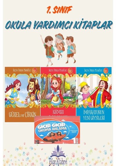1. Sınıf Okuma Anlama + Büyük Boy Seçme Dünya Masalları 3 Adet 2