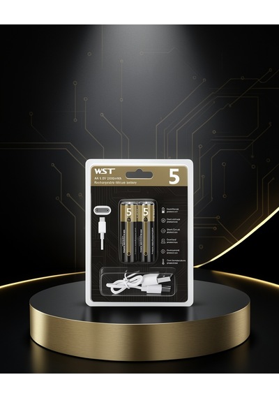 Tekrar Şarj Edilebilir Aa Usb Type-c Pil 1000+ Döngü Uczzzsaatpilii-1