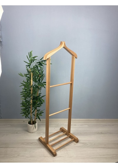 Ahşap Tekli Dilsiz Uşak Ham Cilalı Basic Ceviz