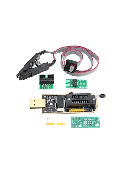 USB Bios Flash EEPROM Programlayıcı CH341A + SOIC8 SOP8 Test Klip