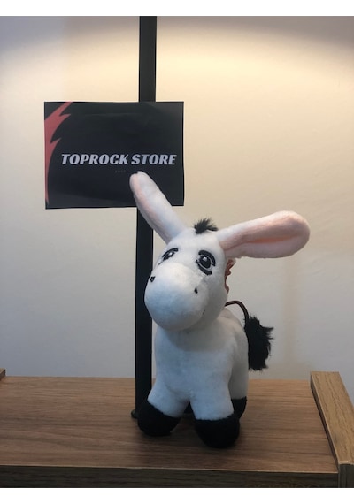 Sevimli Eşek Peluş Oyuncak Hediyelik Oyuncak Anahtarlık Uyku Arkadaşı 12 Cm Ekru