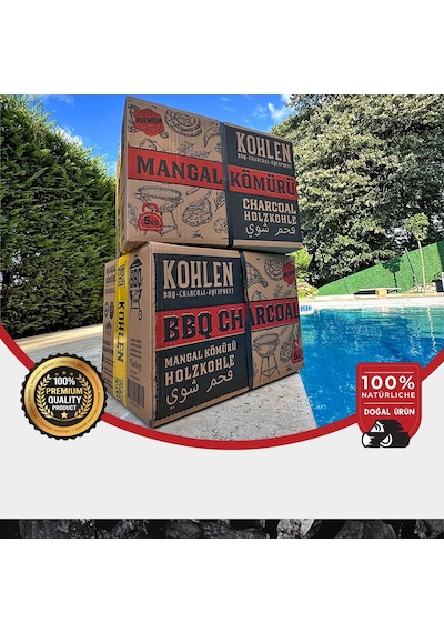 Kohlen Doğal Meşe Mangal Kömürü - Boylanmış- 4 Kğ- Bbq Öze