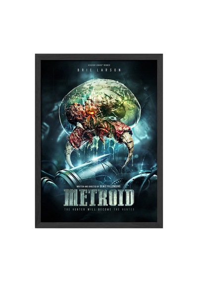 Metroid Siyah Ahşap Çerçeveli Poster, Dekoratif Oyun Duvar Tablosu