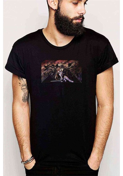 Sword Art Online Anime Baskılı Siyah Erkek Tshirt