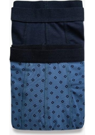 Koton 2'Li Boxer Pamuklu Desenli Saks Desenli 3Wlm90065Mk 3Wlm90065Mk9D6 Saks Mavisi