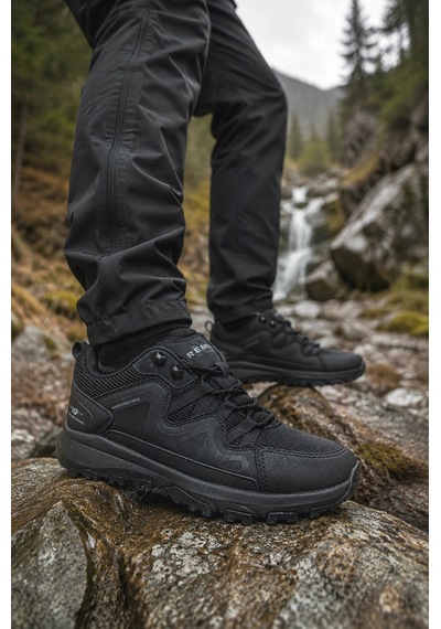 In Step Trekon Siyah Outdoor Ayakkabı Suya Dayanıklı Su İtici Trekking Yürüyüş Ayakkabısı