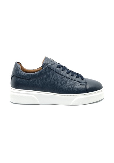 Makras Exclusive 777 Erkek Deri Sneaker Ayakkabı Lacivert