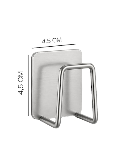 Paslanmaz Çelik Yapışkanlı Drenaj Evye Lavabo Sünger Tutucu Banyo Mutfak Organizer 4,5 cm