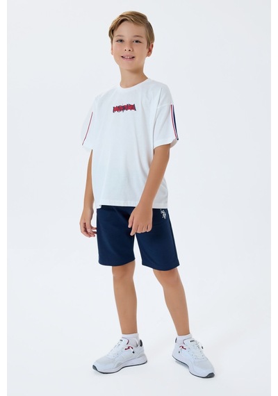 U.s. Polo Assn. Erkek Çocuk Beyaz Bermuda Takım 5274-49764 Beyaz