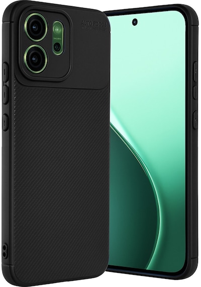 Newface Oppo Reno 14f Auto Focus Karbon Kapak - Siyah Siyah