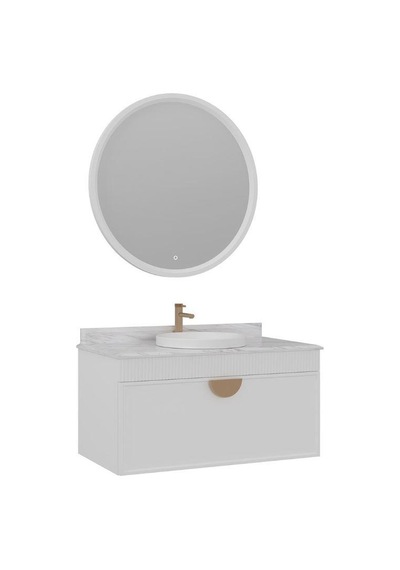 Orka Molino 100 Cm Beyaz Banyo Dolabı Alt Modül Ve Lavabo Navaro/antrasit Orka Molino 100 Cm Beyaz Banyo Dolabı Alt Modül Ve Lavabo Navaro/antrasit