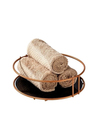 Edora Home Rose Banyo Organizer, Pleksi Banyo Düzenleyici - Metal Paslanmaz Rose