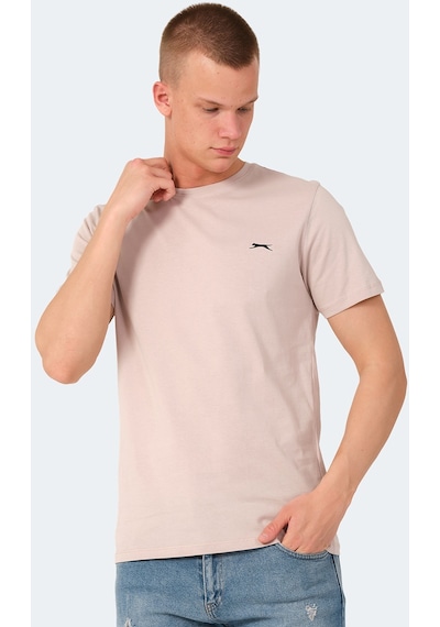 Slazenger VEDA Erkek Baskılı Taş Gri Tişört