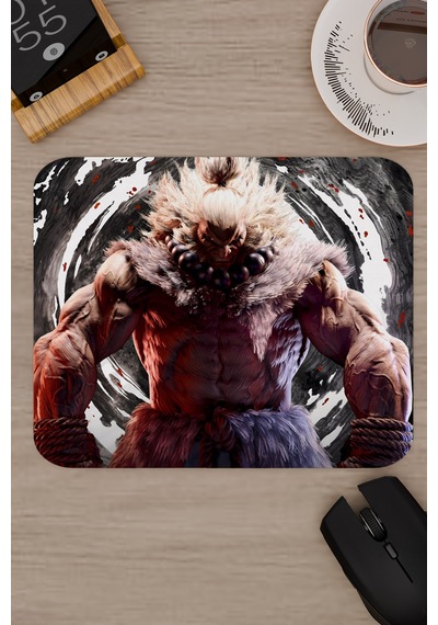 Street Fighter Kaymaz Dikişli Kauçuk Oyuncu Mousepad V4 - 22x18 Gaming Mouse Pad Fare Altlığı