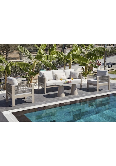 Toscana Bahçe Balkon Oturma Grubu 3+1+1+seramik Sehpa