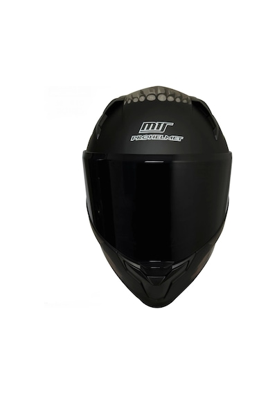Mts M-910 Güneş Vizörlü Siyah Camlı Kapalı Motosiklet Kaskı Mat Siyah - Sarı