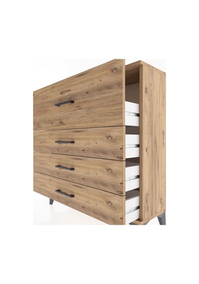 Arges Şifonyer 4 Çekmeceli 88x30x96 Çam-çam Atlas Çam