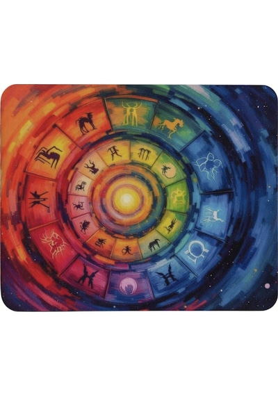 Astroloji Desenli 40x 28 Cm Gamepad Kaymaz Taban Optik Bilgisayar Oyuncu Gaming Mouse Pad Mausepad