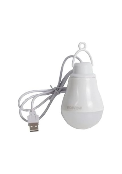 Usb Kablolu 5 Watt Beyaz Ledli Ampul%90 Enerji Tasarrufu Renkli Kasa 1 Metre Usb Kablolu
