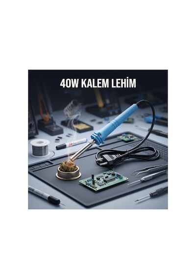 40w Kalem Lehim Makinesi - Elektrikli - Mavi Renk