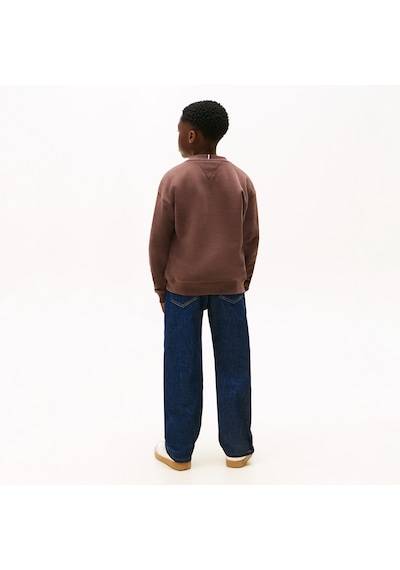 Tommy Hilfiger Mini Corp C-neck Çocuk Kahverengi Sweatshirt Ks0ks00665 Kahverengi