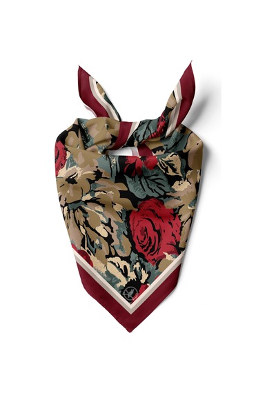 Rose Wıth Thorns Desen Bandana/fular Çok Renkli