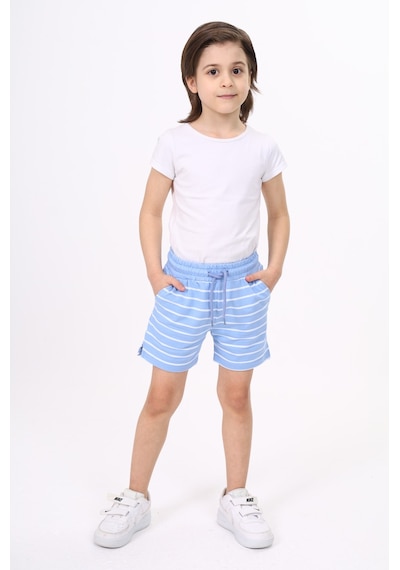 Toontoy Kids Toontoy Erkek Çocuk Çizgili Şort Mavi
