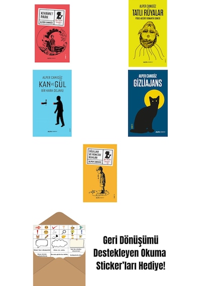 Alper Canıgüz 5 Kitap Set + Okuma Sticker'ları